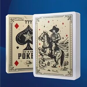 ♠️ Texas Hold’em Waterproof Playing Cards - Western Cowboy Poker Deck ♠️